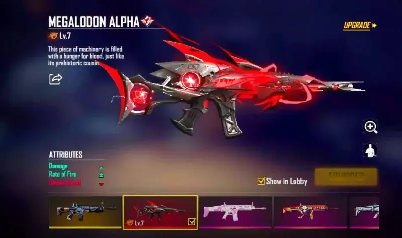 free fire evo gun name