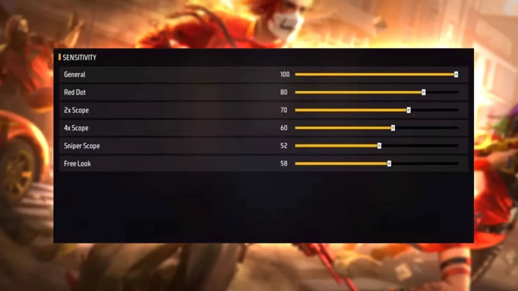 best sensitivity settings free fire